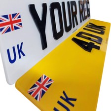 4D Number Plates UK FLAG Front