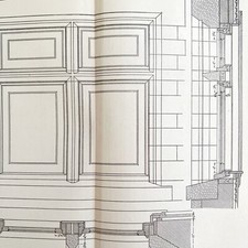 Kitchen Cabinet Plan Architectural Drawing 1900 Victorian Print Mechanical DWW2C