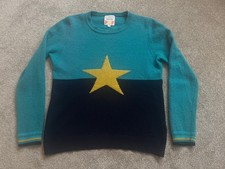 Clements Ribeiro pop lambswool jumper star print colourful pullover Medium 