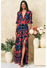Hope & Ivy Suri Navy Floral
