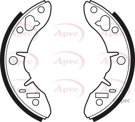 Apec front brake shoe set - shoe, for