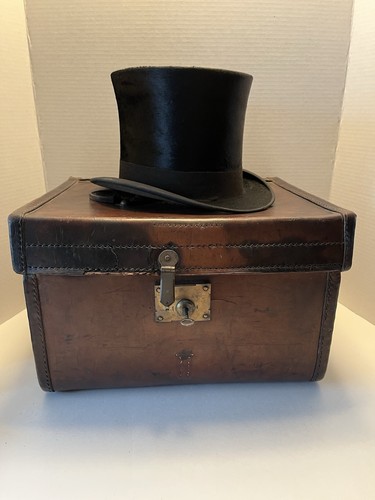 Vintage beaver fur top hat - vintage,
