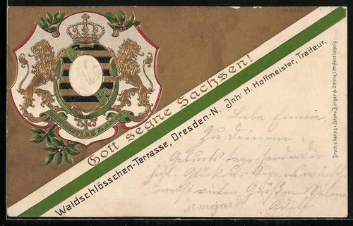 Embosser postcard dresden - embosser,