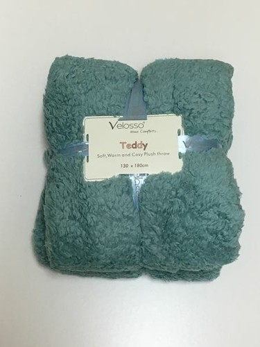 Velosso teddy fleece throw - teddy,