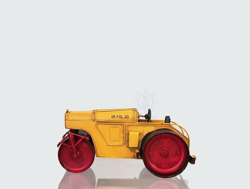 Metal handmade steam roller - metal,