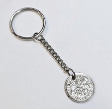 Sixpence Silver Coin Keyring Key Chain Wedding Hen Party Shower Bride Six Pence