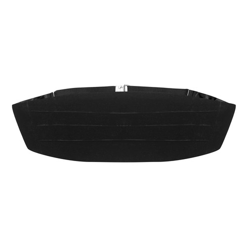 Black velvet cummerbund - black,