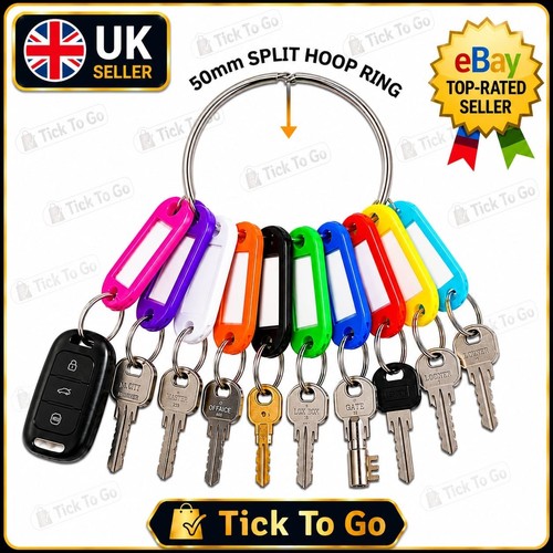 50mm large split key ring - split,