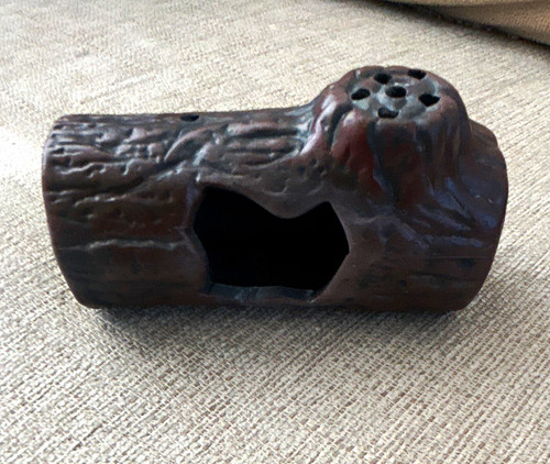 Brown hollow log cave - brown,