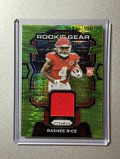 Rashee Rice  Kansas City Chiefs  Panini Prizm NFL 2023 GREEN PULSAR ROOKIE PATCH
