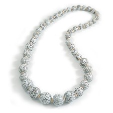 Graduated Wooden Bead Long