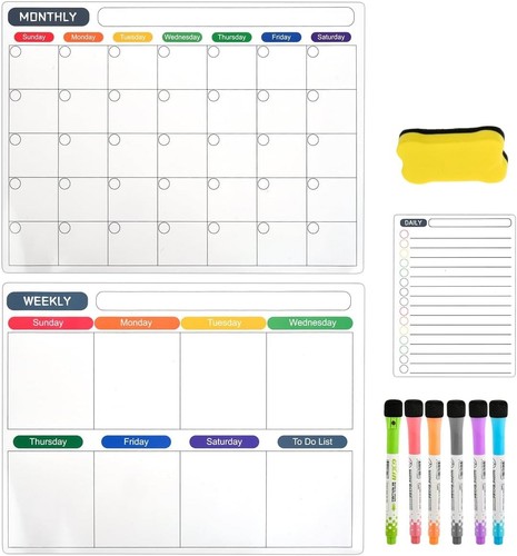 Magnetic whiteboard calendar - whiteboard,
