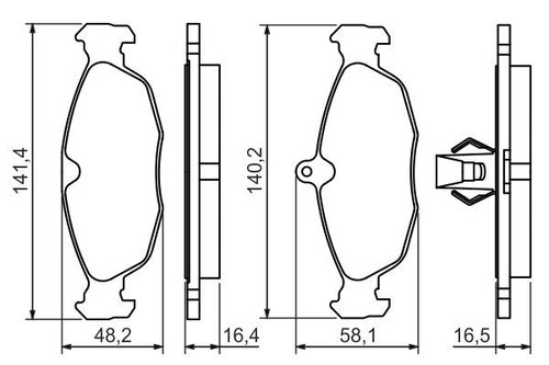 New brake pad set - new, set,