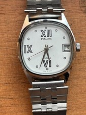 Flight watch with bracelet on