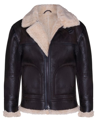 Men brown shearling - b3,