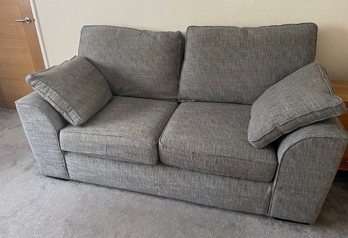 Next grey fabric sofa with - grey,