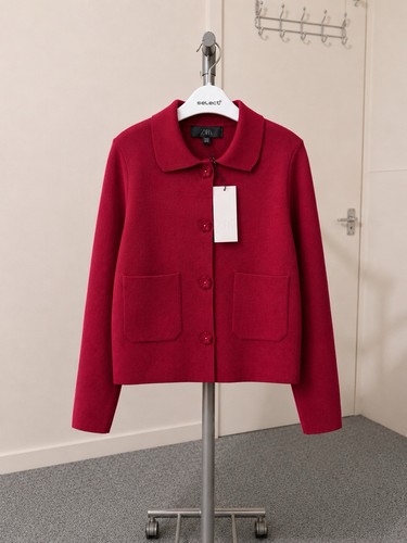 Zara red burgundy cardigan - zara,