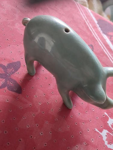 Japanese pig ornament ceramic - japanese, ornament,