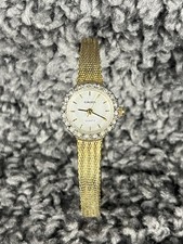 Vintage Gruen Ladies Watch GR4796 Adjustable Up To 7 Inch. Gold Tone Band / Base