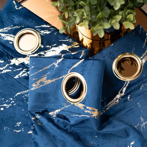 Velvet curtains marble gold - marble,