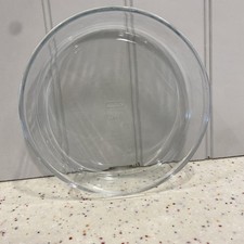 Pyrex Vintage Clear Glass Pie Dish 8" x 2" Deep 17C Nice Condition
