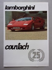 LAMBORGHINI COUNTACH 25TH ANNIVERSARY orig 1989 UK Mkt Sales Brochure