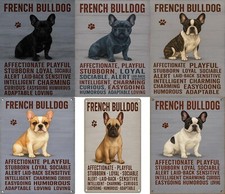 French Bulldog Dog Traits Metal Fridge Magnet Gift 139x107mm - Choose Your Style