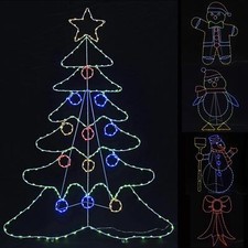 Large Christmas Silhouette Light Garden Outdoor Multicolour LED Decoration