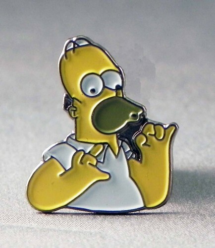 Homer simpson enamel pin badge - pin,
