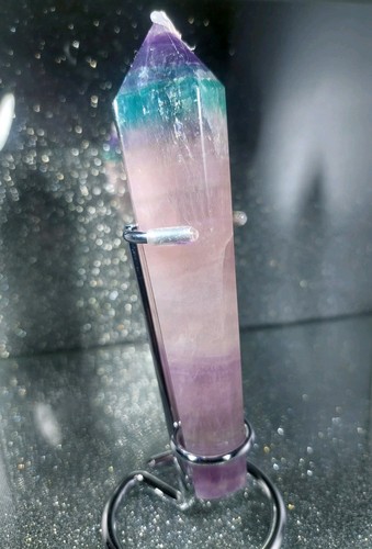 Rainbow fluorite wand 166 - wand, 166.1g
