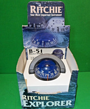 Ritchie B51 Bracket Mount Ship Boat Marine Navigational Compass Made In USA