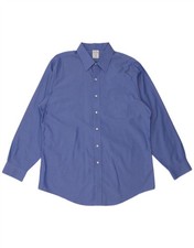BROOKS BROTHERS Mens Regent Shirt Size 16 1/2 Large  Blue Cotton AY34