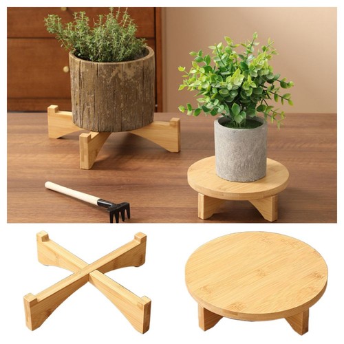 Wooden bonsai display stand - wooden,