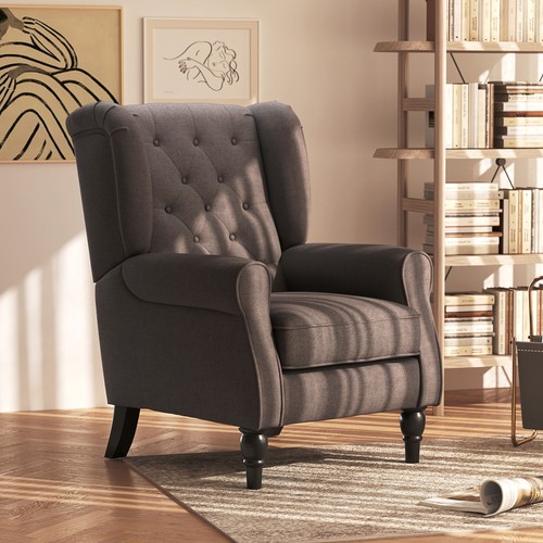 Accent chair button tufted - accent, button-tufted