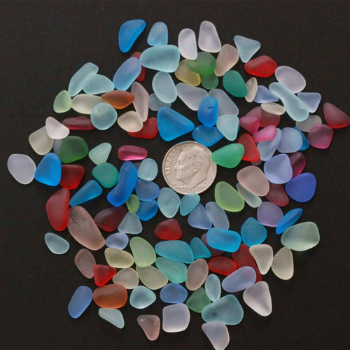 Sea glass beads lot bulk - beads,