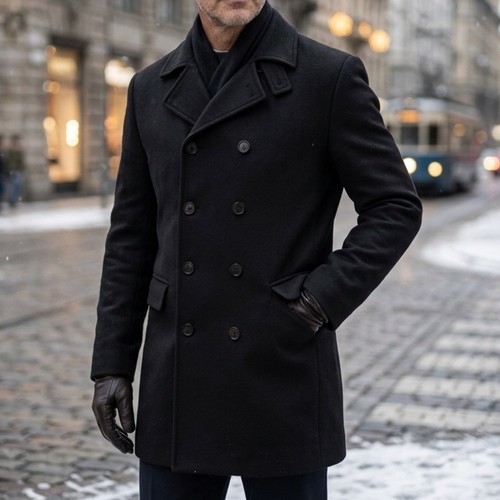 Mens trench coat double - mens,