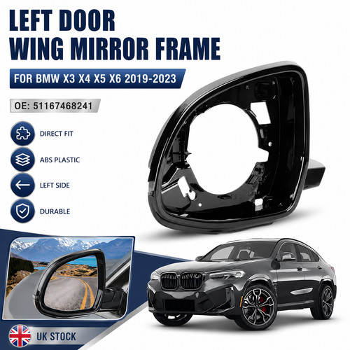 Left wing door mirror frame - left,