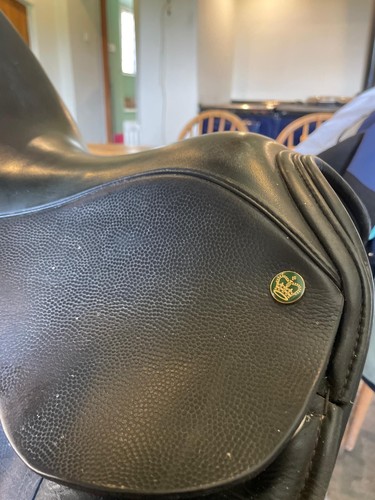 Black dressage saddle - black,