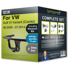 Towbar fixed for VW Golf VI Variant (Combi) 09- + 13pin spec. electrical-kit CAR