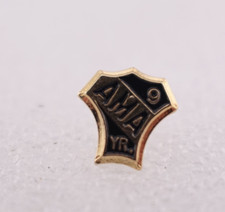 AMA 9-Year Membership Pin Medical Association Gold Shield Lapel Badge Black