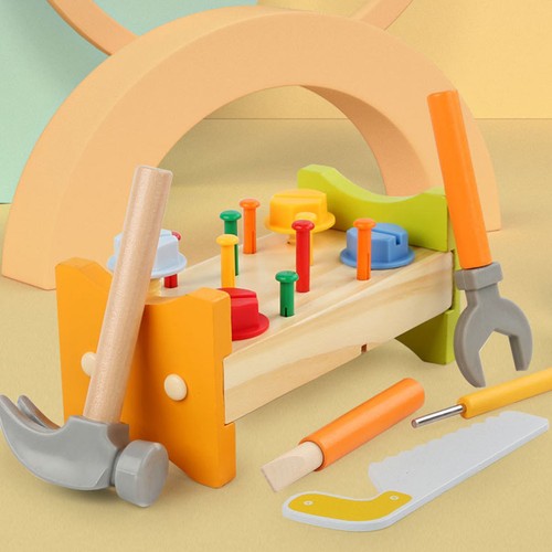 Kids hammer work - kids, bench