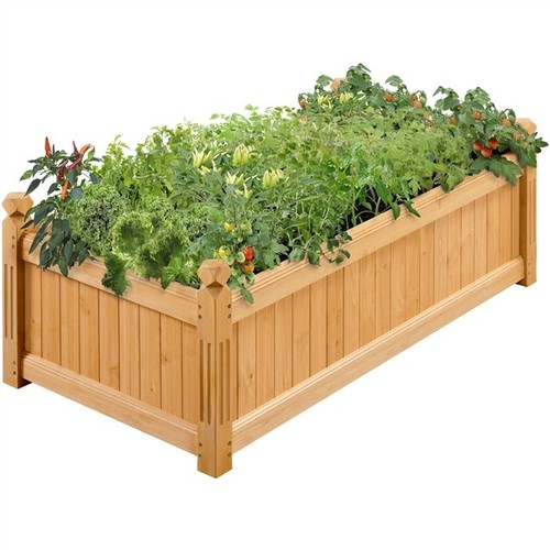 Wooden garden bed wood - garden,