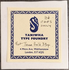Letterpress Type - 18pt Times