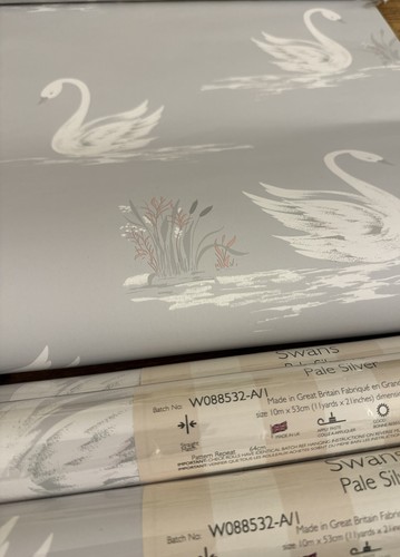 Laura ashley swans pale silver - laura,