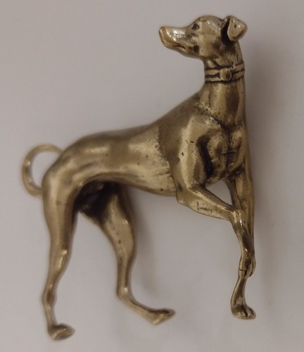 Vintage brass greyhound dog - vintage,