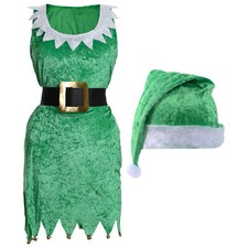 LADIES VELOUR ELF DRESS
