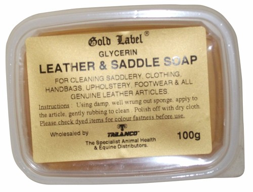 Gold label glycerin leather - label, &