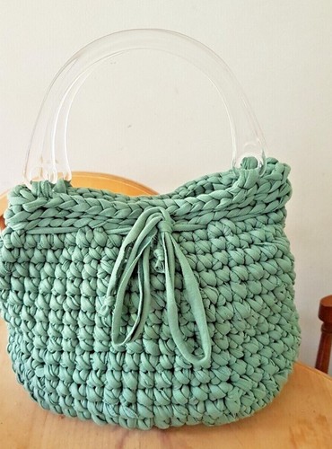 Hand crocheted large green