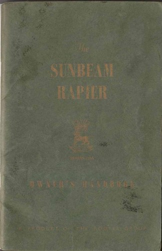 Sunbeam rapier series iiia - rapier,