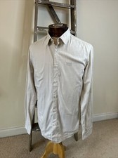 Hugo Boss C buster Beige Long Sleeve Shirt Regular Fit Size Medium Designer